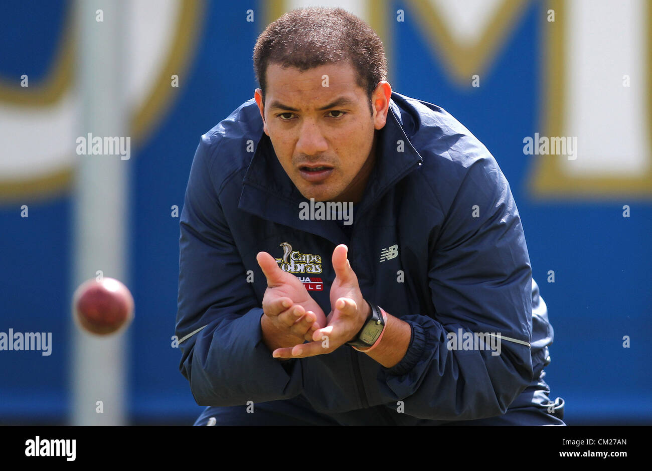 CAPE TOWN, AFRIQUE DU SUD - le 18 septembre, au cours de l'Adams Qaasim Nashua Cape Cobras media journée portes ouvertes au Sahara Park Newlands, le 18 septembre 2012 à Cape Town, Afrique du Sud Photo par Shaun Roy / Images Gallo Banque D'Images