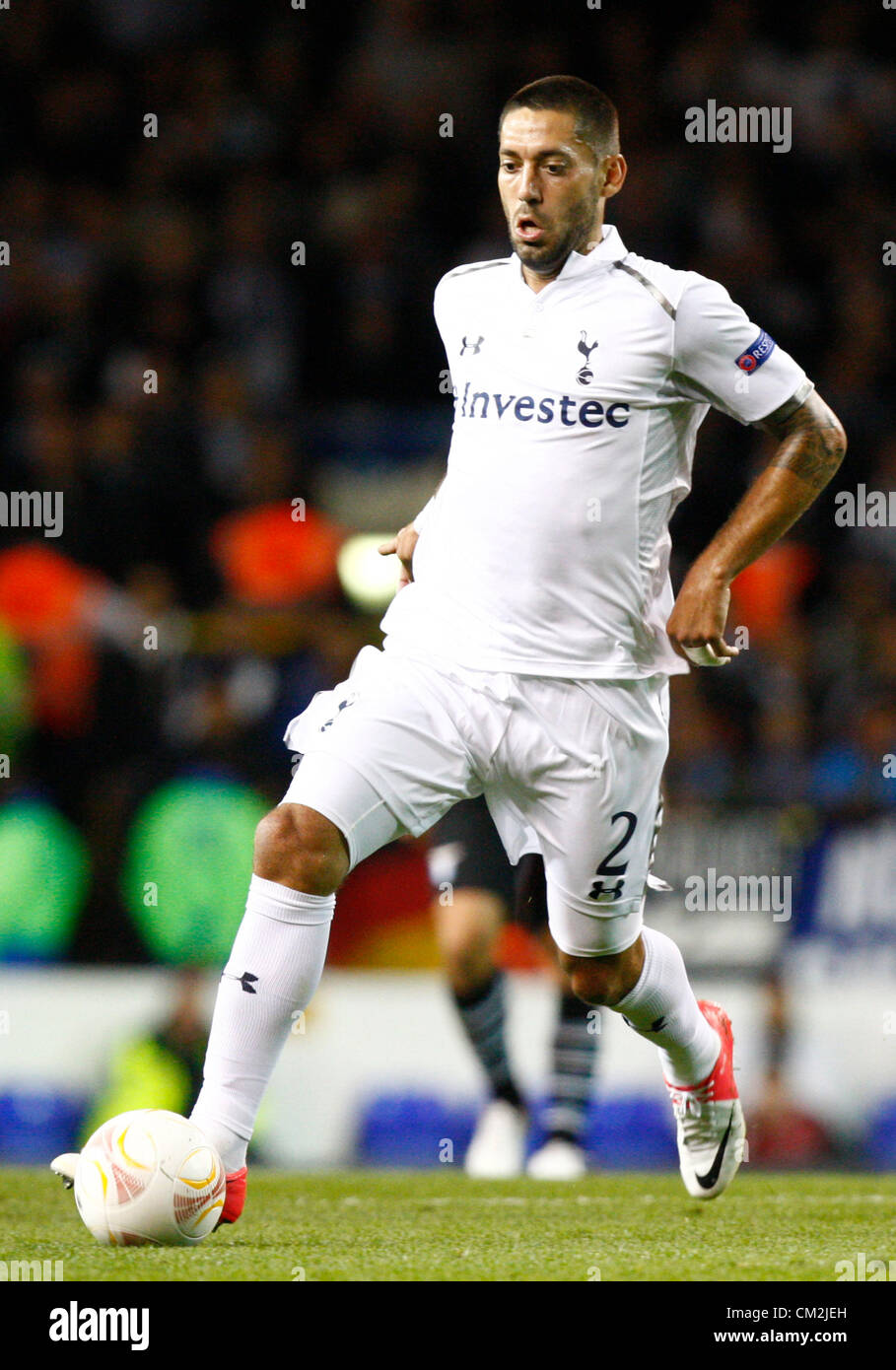 20.09.2012 Londres, Angleterre : Clint Dempsey de Tottenham Hotspur en action lors de l'Europa League Groupe J match entre Tottenham Hotspur et SS Lazio à White Hart Lane Stadium Banque D'Images