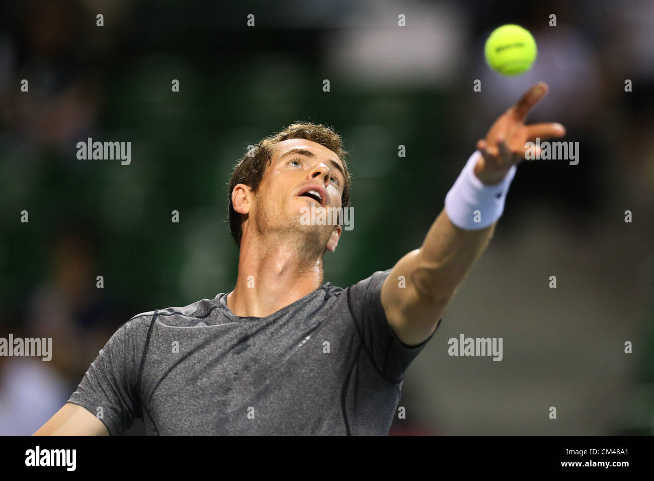 Andy Murray (GBR)joue au Japon, Rakuten Open 2012 ATP Dimanche au Colisée Ariake, Tokyo, Japon. Le 30 septembre 2012. Banque D'Images