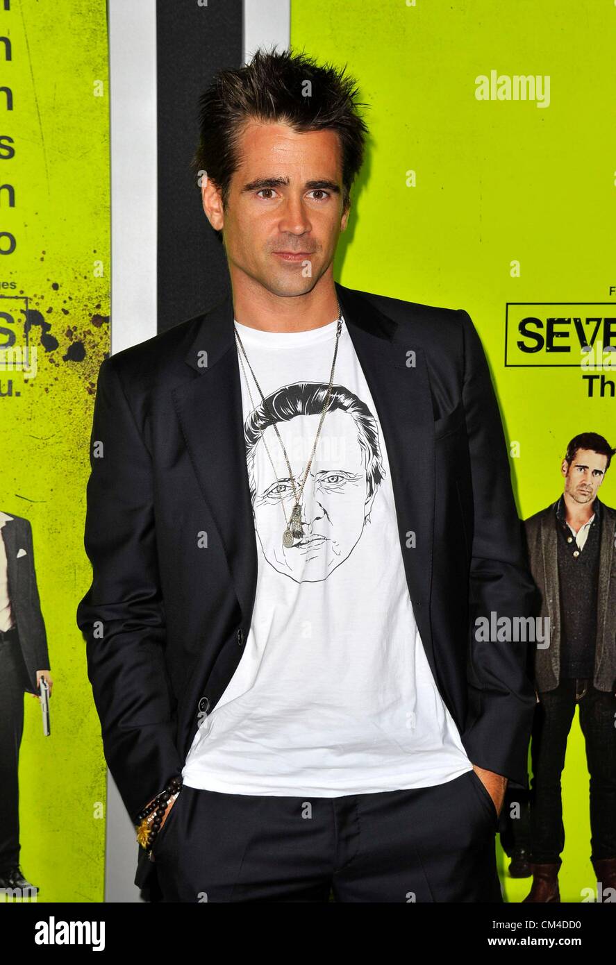 USA. Colin Farrell aux arrivées pour sept psychopathes Premiere, Bruin Theatre, Los Angeles, CA le 1 octobre 2012. Photo par : Dee Cercone/Everett Collection/ Alamy live news. Banque D'Images