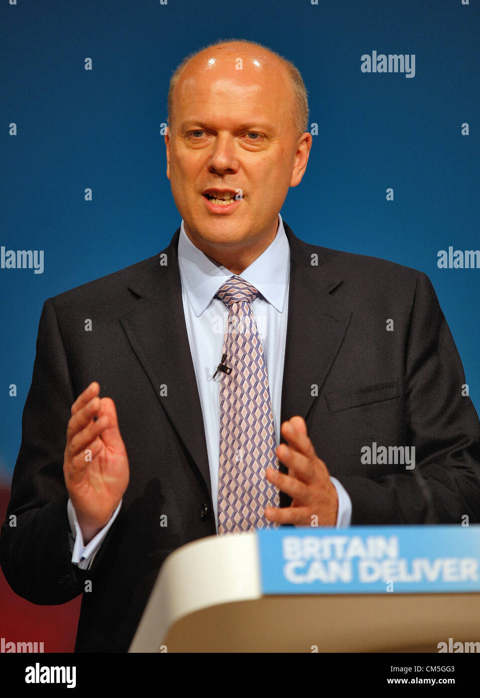 CHRIS GRAYLING MP SECRÉTAIRE DE LA JUSTICE 09 Octobre 2012 L'ICC BIRMINGHAM ENGLAND Banque D'Images