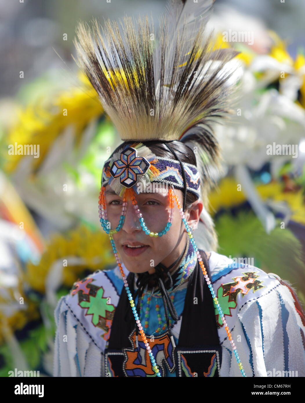 SAN BERNARDINO, Californie, USA, le 13 octobre 2012. Le San Manuel Band of Indians tiennent leur Pow-wow annuel à San Bernardino. Banque D'Images