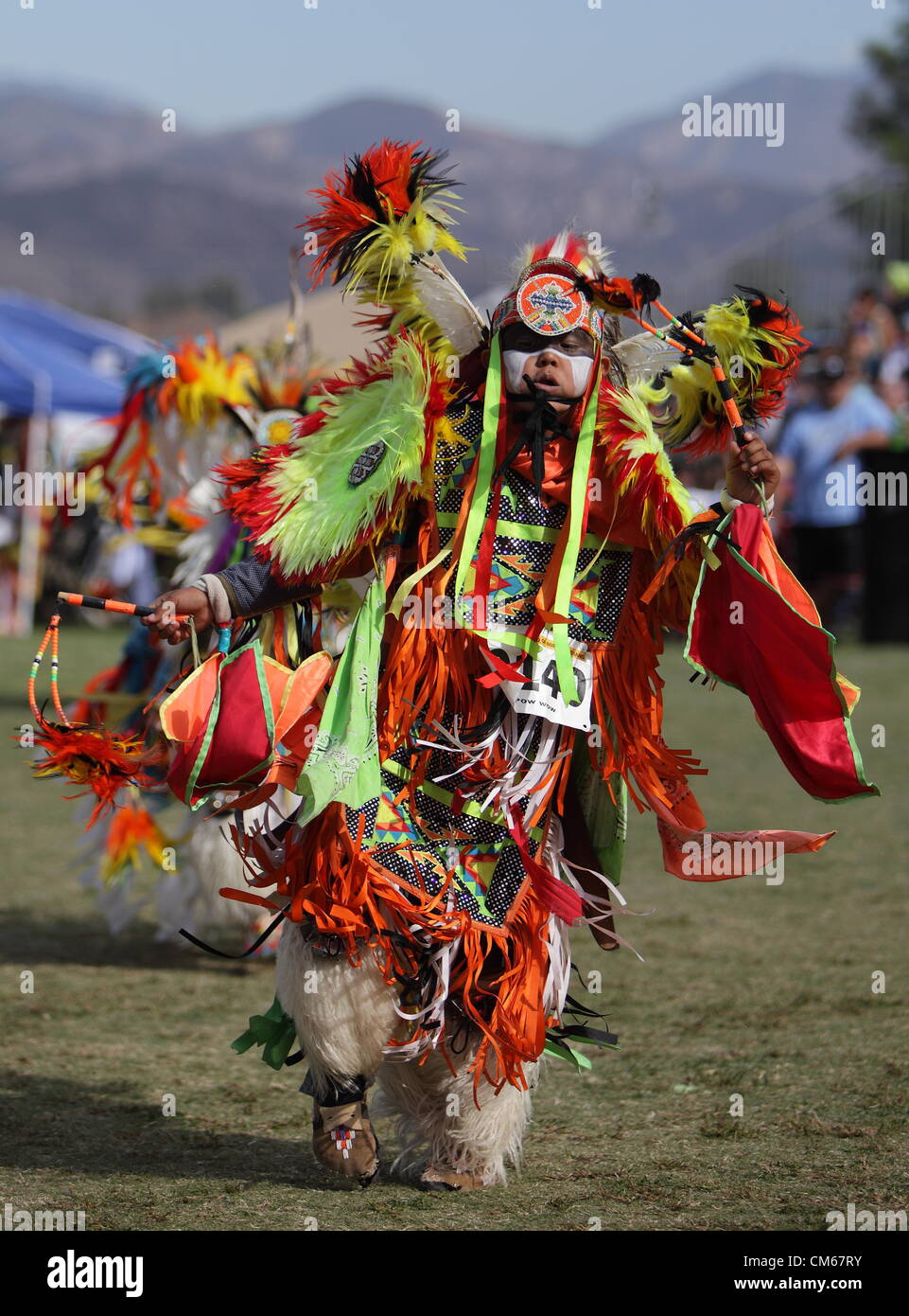 SAN BERNARDINO, Californie, USA, le 13 octobre 2012. Le San Manuel Band of Indians tiennent leur Pow-wow annuel à San Bernardino. Banque D'Images