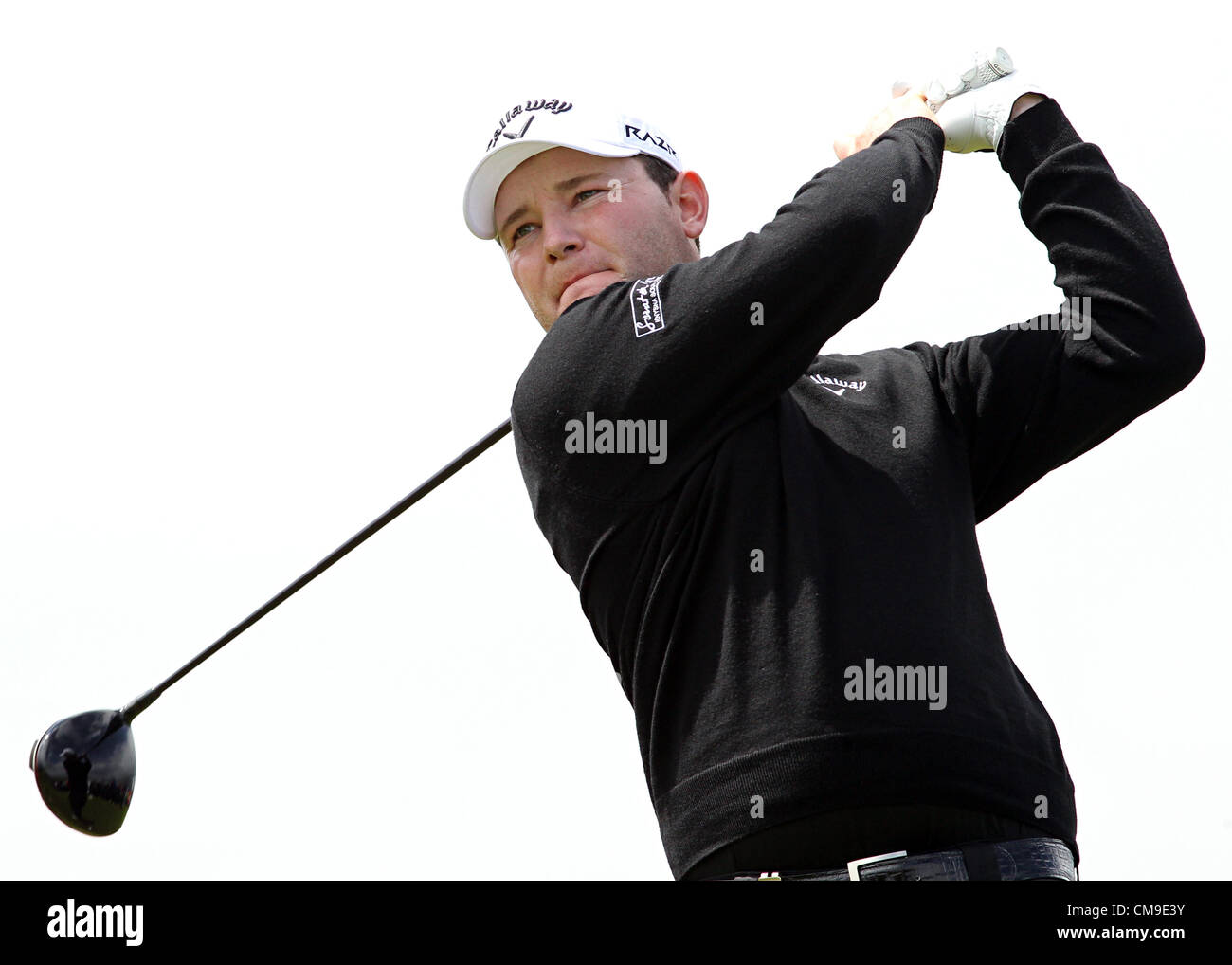 28.06.2012. Le comté d'Antrim, en Irlande du Nord. L'Afrique du Sud Grace Brandon pendant le premier tour de l'Open d'Irlande au Royal Portrush Golf Club dans le comté d'Antrim, en Irlande du Nord Banque D'Images