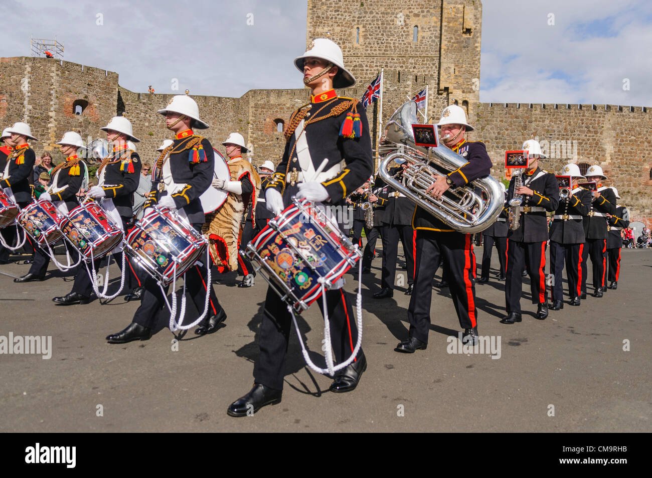Carrickfergus, 30/06/2012 - Journée des Forces armées. Musique de la Royal Marines Banque D'Images