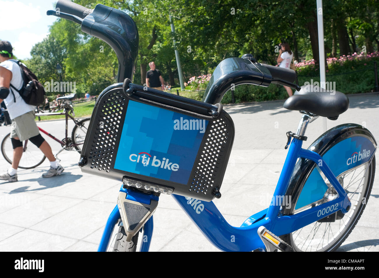 L'une des 6000 CitiBikes bleu qui fera partie de la ville de New York de neuf Programme BikeShare. ©Stacy Walsh Rosenstock/Alamy Banque D'Images