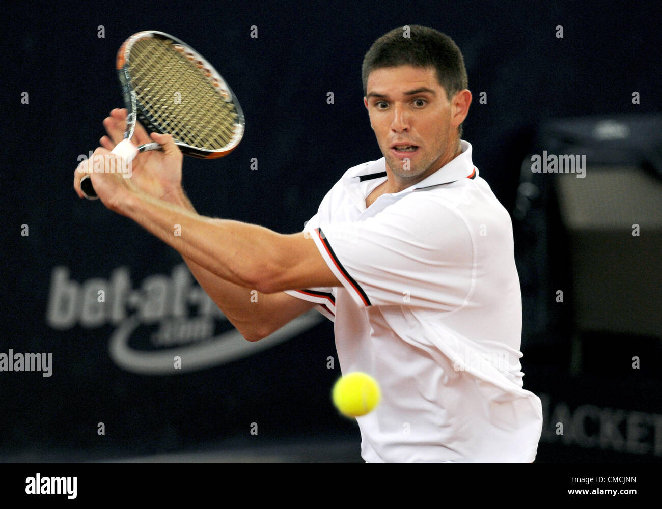 18.07.2012. Hambourg, Allemagne. L'Argentine joue contre la Croatie Frederico Delbonis's Cilic à l'ATPWorld 500 Tour tournament à Rothenbaum à Hambourg, Allemagne, 18 juillet 2012. Banque D'Images