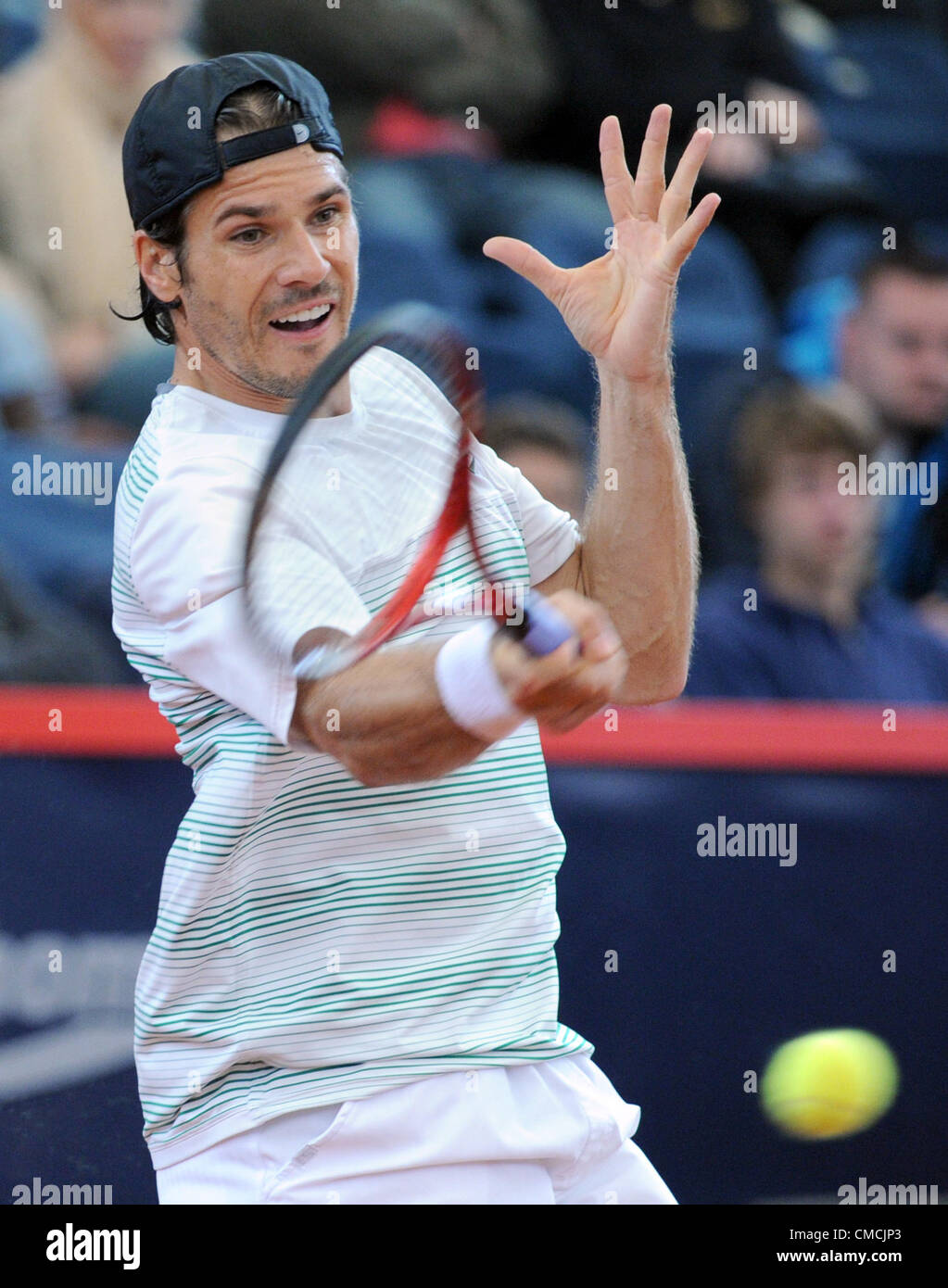 18.07.2012. Hambourg, Allemagne. L'Allemagne Tommy Haas joue contre la France lors de la tournée de Simon ATPWorld 500 tournament à Rothenbaum à Hambourg, Allemagne, 18 juillet 2012. Banque D'Images