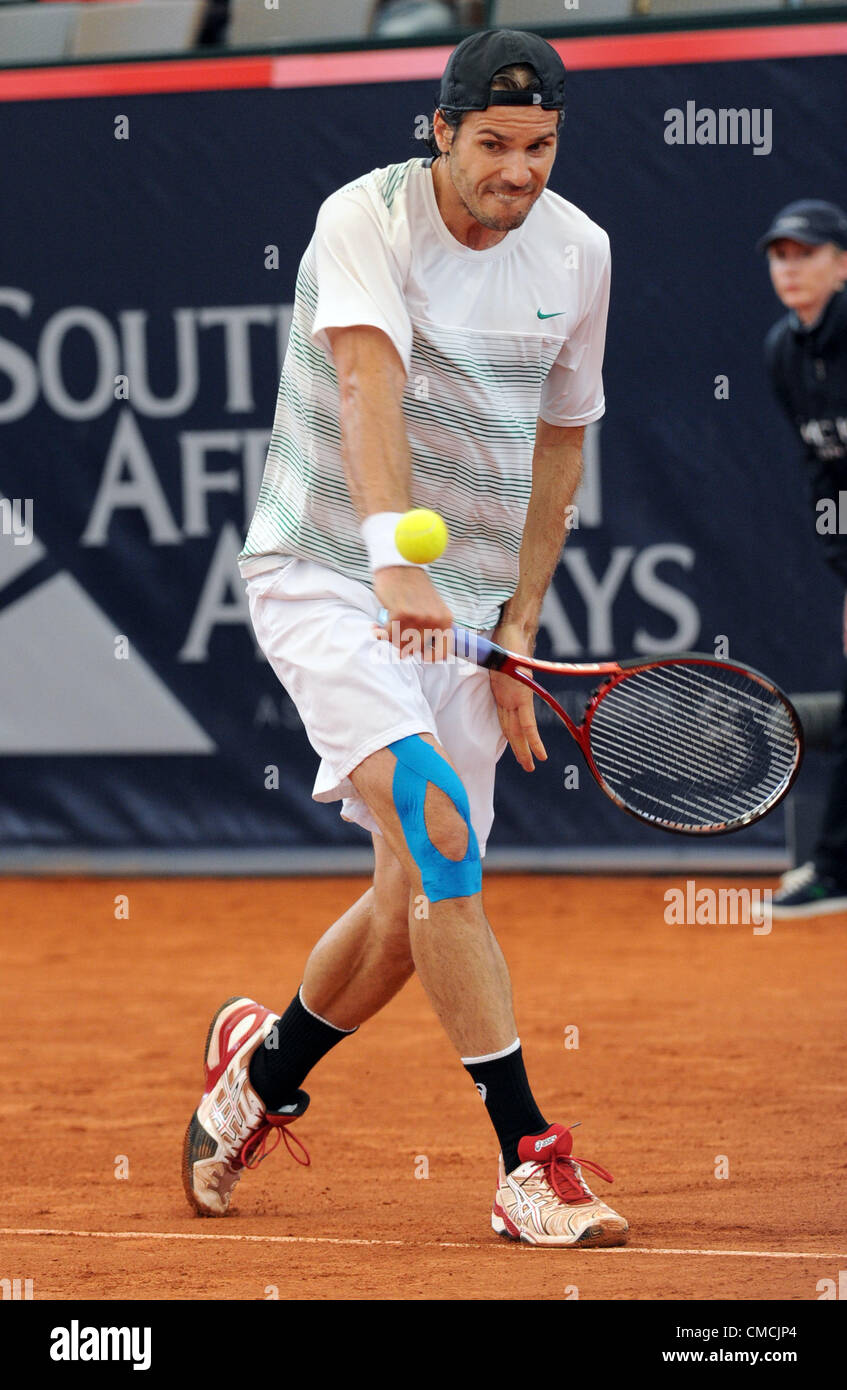 18.07.2012. Hambourg, Allemagne. L'Allemagne Tommy Haas joue contre la France lors de la tournée de Simon ATPWorld 500 tournament à Rothenbaum à Hambourg, Allemagne, 18 juillet 2012. Banque D'Images