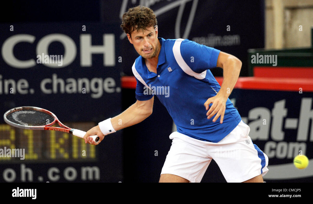 18.07.2012. Hambourg, Allemagne. Robin Haase en provenance des Pays-Bas joue contre l'Allemagne à l'ATPWorld Mayer 500 Tour tournament à Rothenbaum à Hambourg, Allemagne, 18 juillet 2012. Banque D'Images