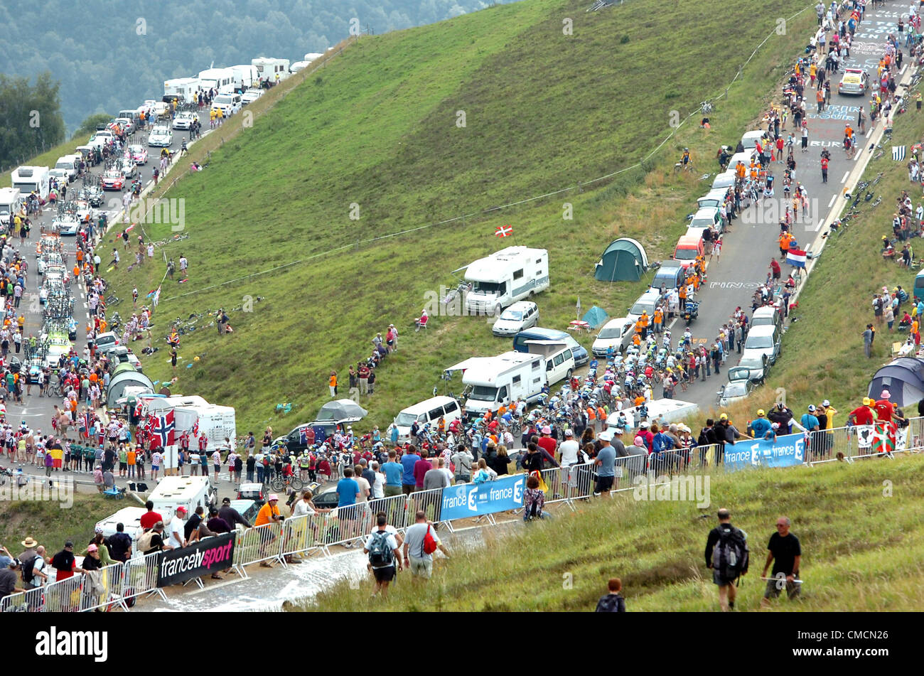 19.07.2012. Bagneres de Luchon à Peyragudes, la France, l'étape 17. Bagneres de Luchon - Peyragudes, Peyragudes Banque D'Images