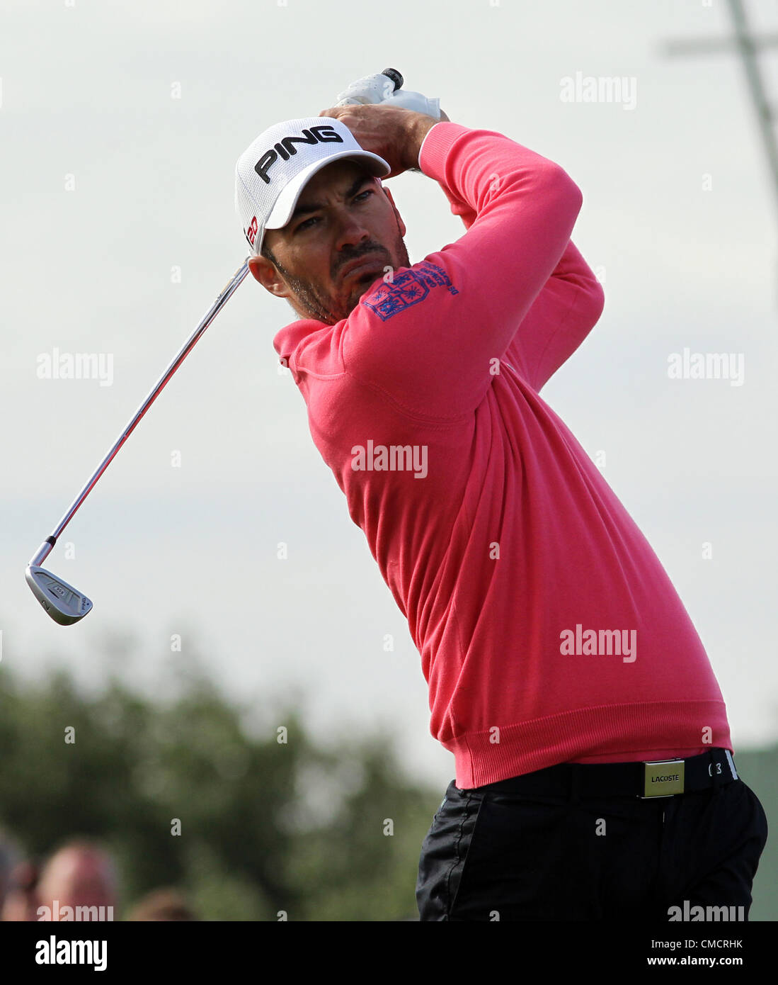 20.07.12 Lytham &AMP ; St Annes, Angleterre. Le Français Gregory Havret en action au cours du deuxième tour de l'Open de Golf du Royal Lytham St Annes &AMP ; cours dans le Lancashire Banque D'Images