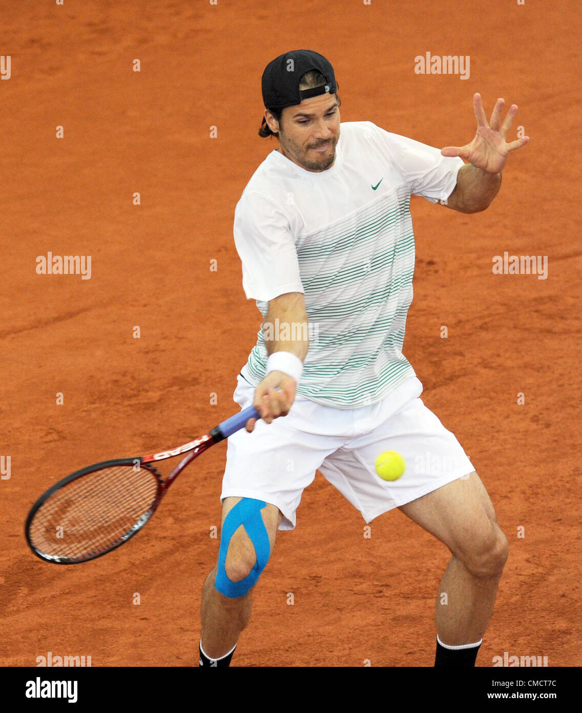20.07.2012. Hambourg, Allemagne. L'Allemagne Tommy Haas joue contre l'Allemagne à l'Mayer ATP World Tour 500 tournament à Rothenbaum à Hambourg, Allemagne, 20 juillet 2012. Banque D'Images