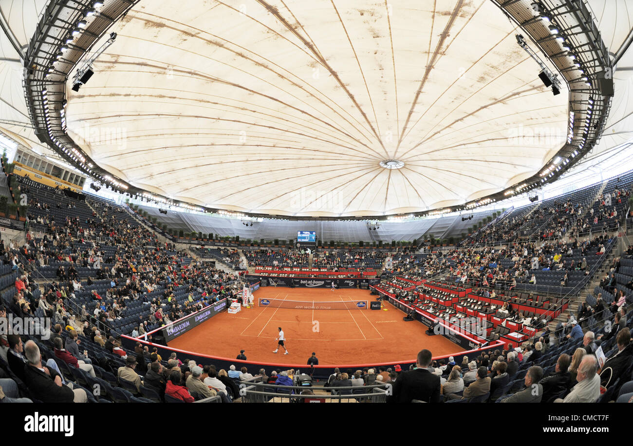 20.07.2012. Hambourg, Allemagne. France's Viktor Troicki joue contre l'Argentine à Monaco l'ATP World Tour 500 tournament à Rothenbaum à Hambourg, Allemagne, 20 juillet 2012. Banque D'Images