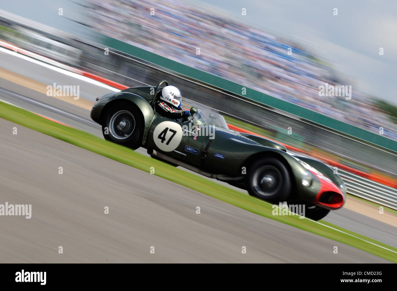 21 juillet 2012, Silverstone, UK Tony Bianchi et Nick Wigley's Allard Farrallac au cours de la Stirling Moss Trophy pour les voitures de sport d'avant '61 à Silverstone Classic 2012 Banque D'Images