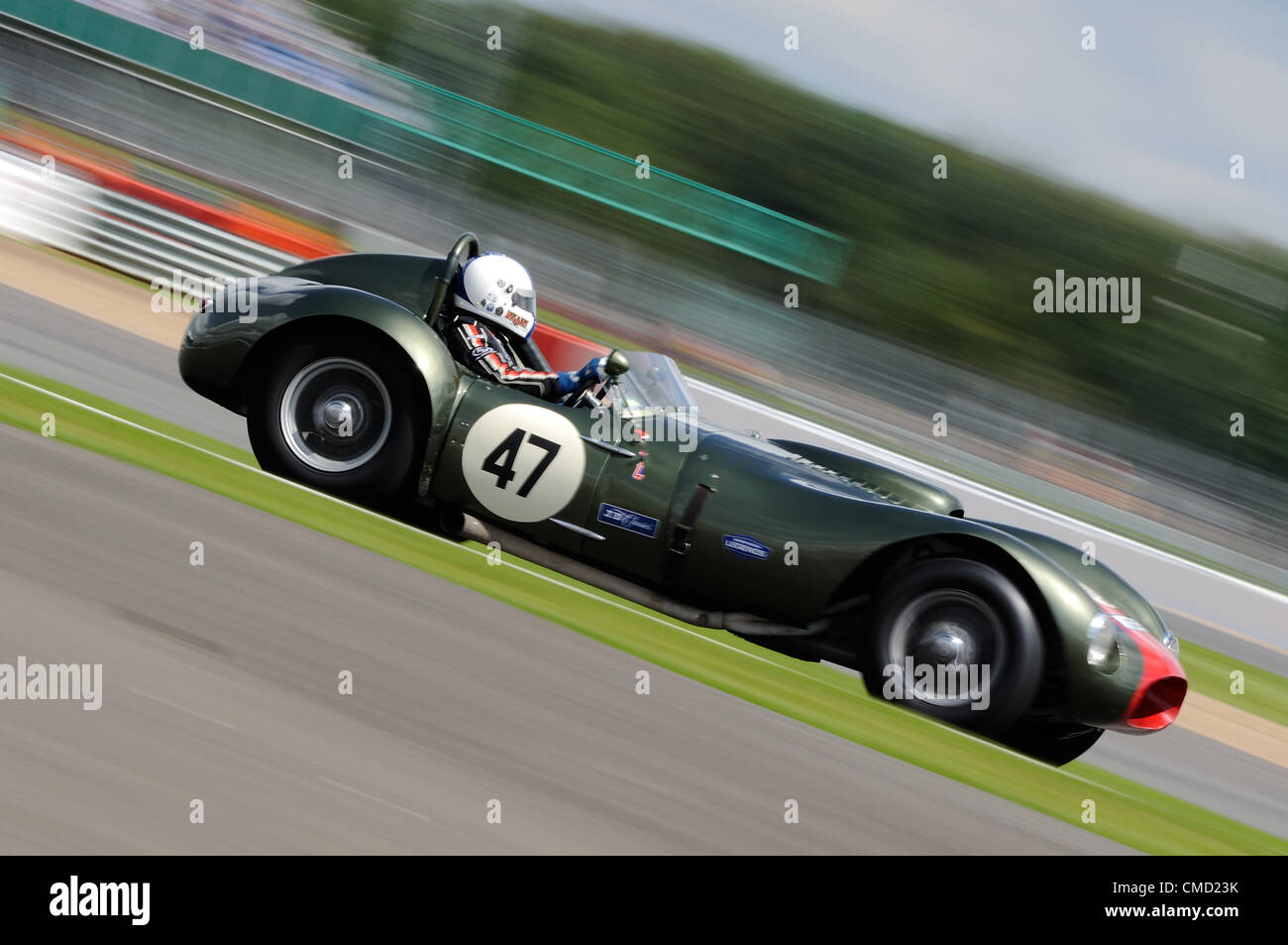 21 juillet 2012, Silverstone, UK Tony Bianchi et Nick Wigley's Allard Farrallac au cours de la Stirling Moss Trophy pour les voitures de sport d'avant '61 à Silverstone Classic 2012 Banque D'Images