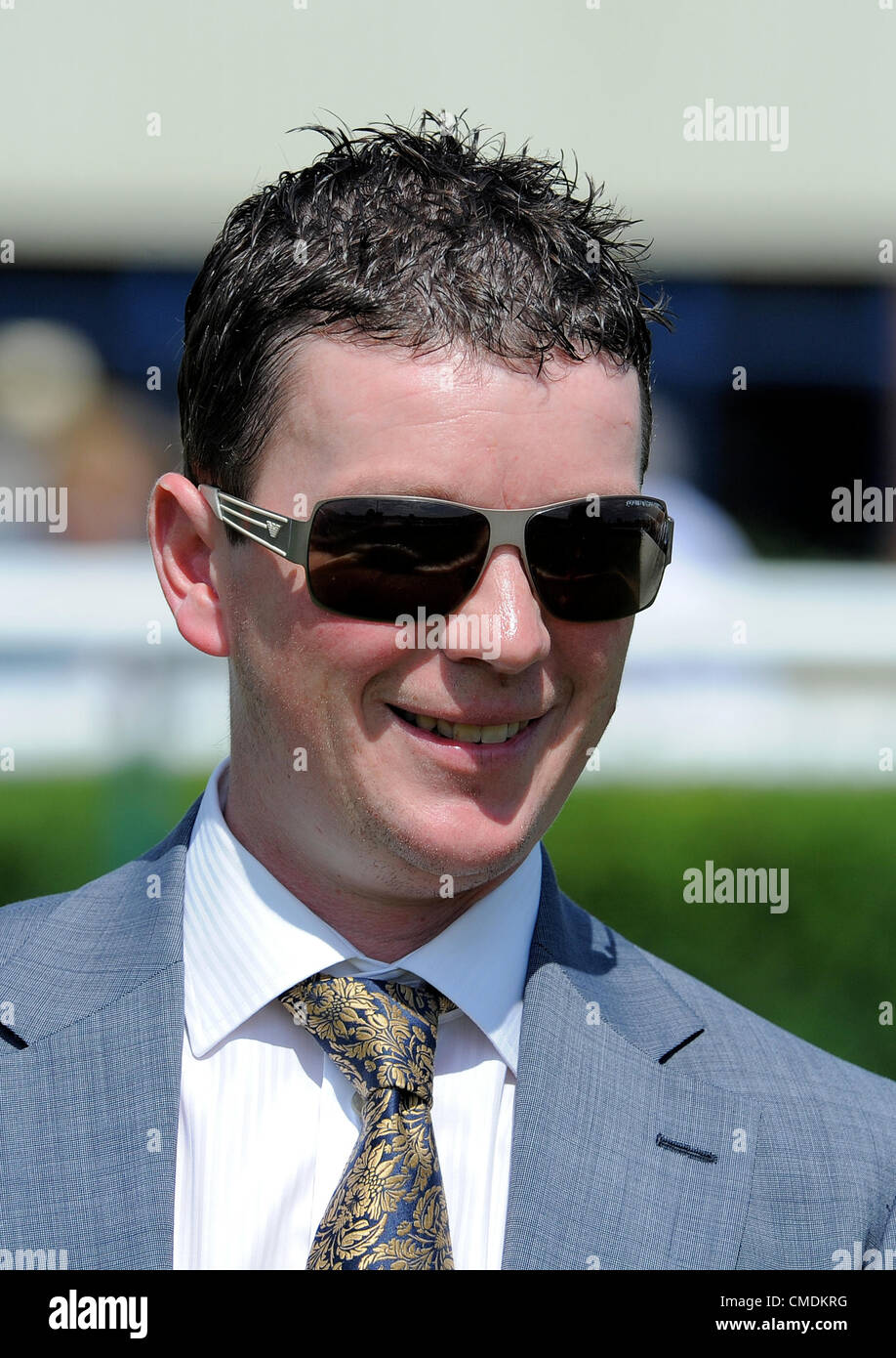 C DAVID GRIFFITHS TRAINER SOUTHWELL RACECOURSE SOUTHWELL ANGLETERRE 23 Juillet 2012 Banque D'Images