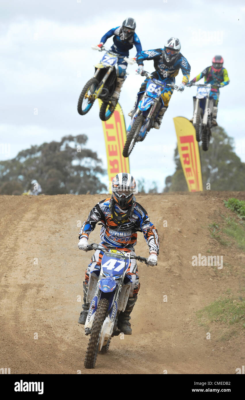 29.07.2012 Sydney, Australie. Au cours de l'action de l'énergie nationaux MX Monster Tour 8 course à l'Appin piste de course. Banque D'Images