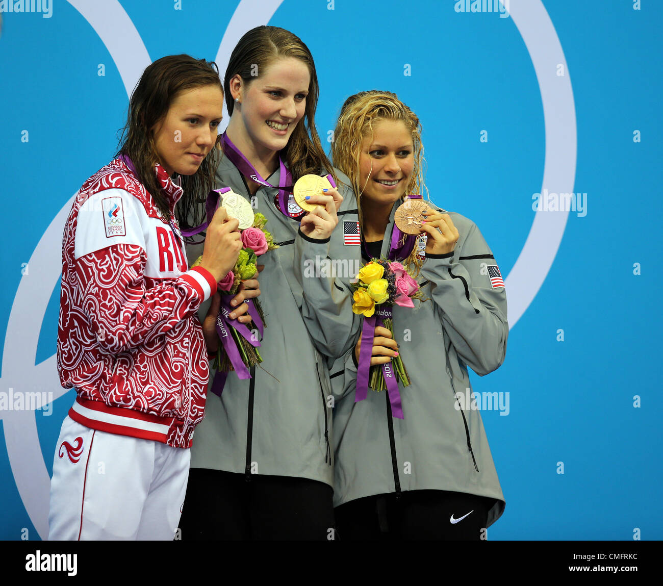 ANASTASIA ZUEVA MISSY FRANKLI RUSSIE & USA STRATFORD Londres Angleterre 03 Août 2012 Banque D'Images