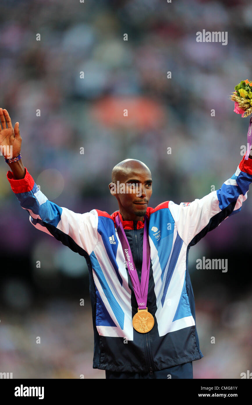 CÉRÉMONIE DE LA MÉDAILLE MO FARAH Banque D'Images