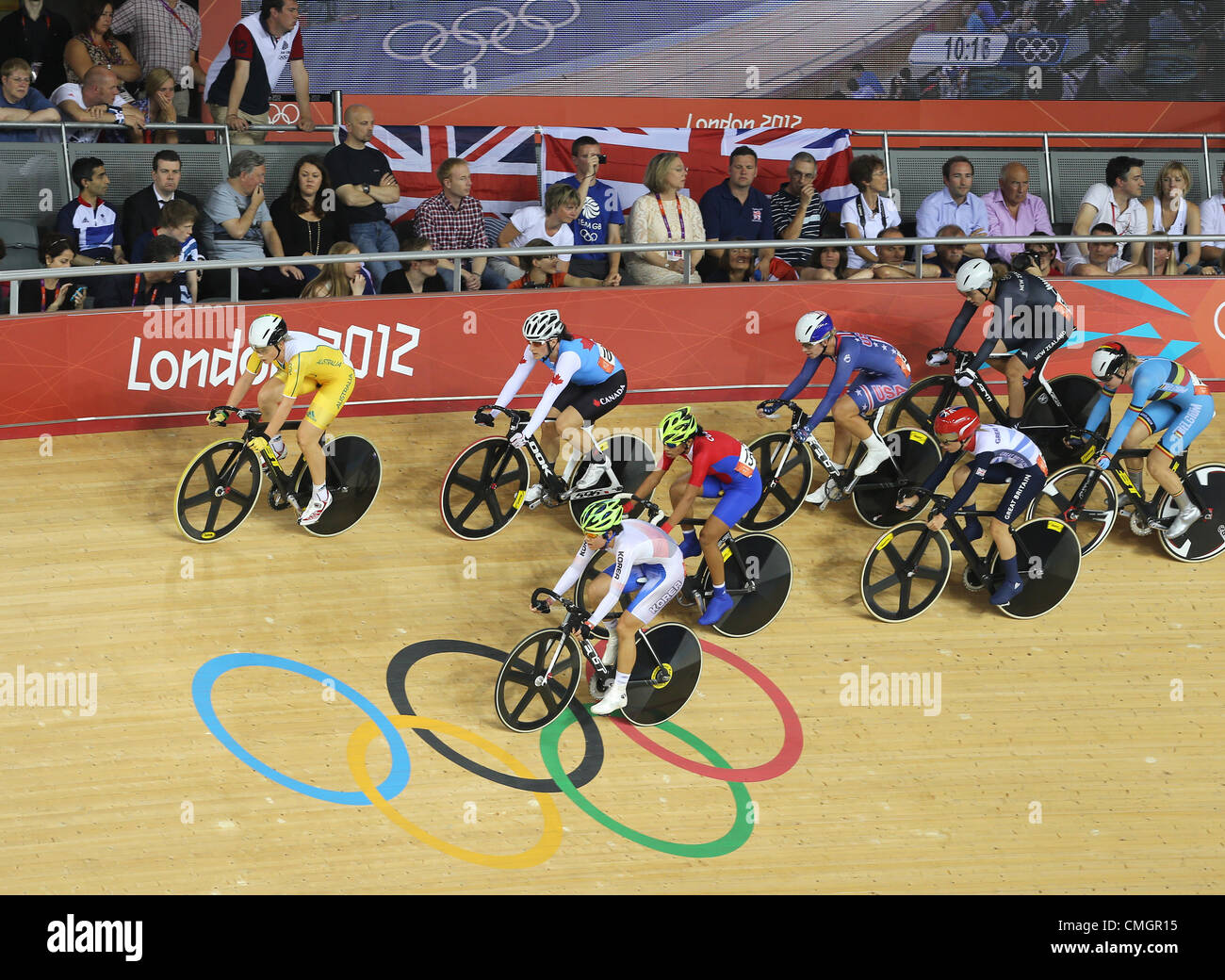 WOMENS OMNIUM LONDRES 2012 STRATFORD Londres Angleterre 07 Août 2012 Banque D'Images