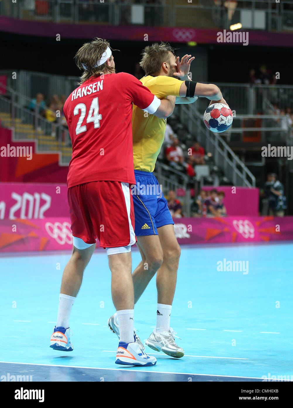 Danemark / SUÈDE HANDBALL STRATFORD Londres Angleterre 08 Août 2012 Banque D'Images