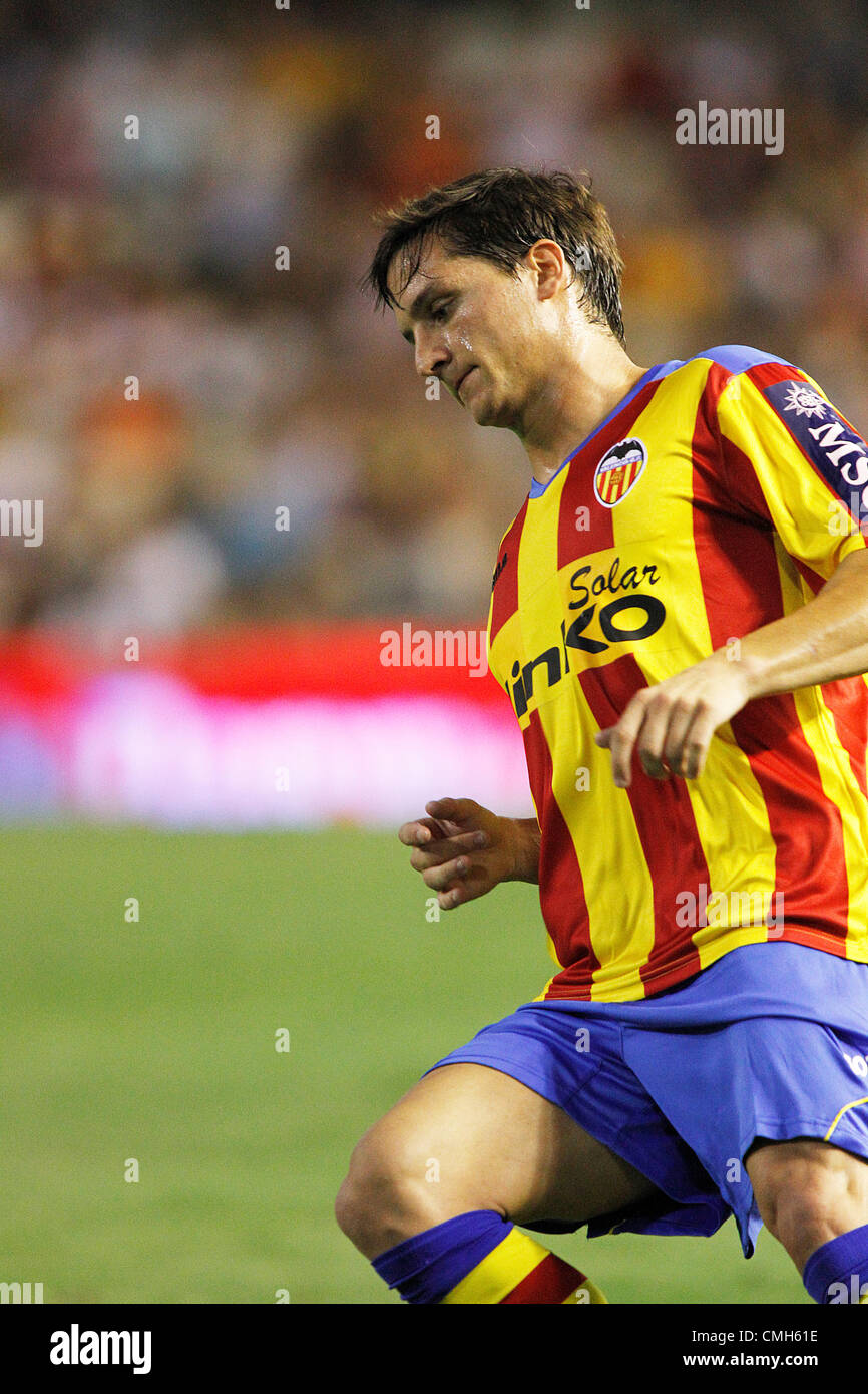 09/08/2012 - match amical pré saison - Valencia CF vs Tottenham Hotspurs - Estadio MESTALLA, Valence, Espagne - Piatti Banque D'Images