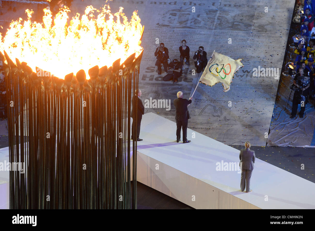 La cérémonie de clôture des Jeux Olympiques de 2012 à Londres le 12 août 2012 Banque D'Images