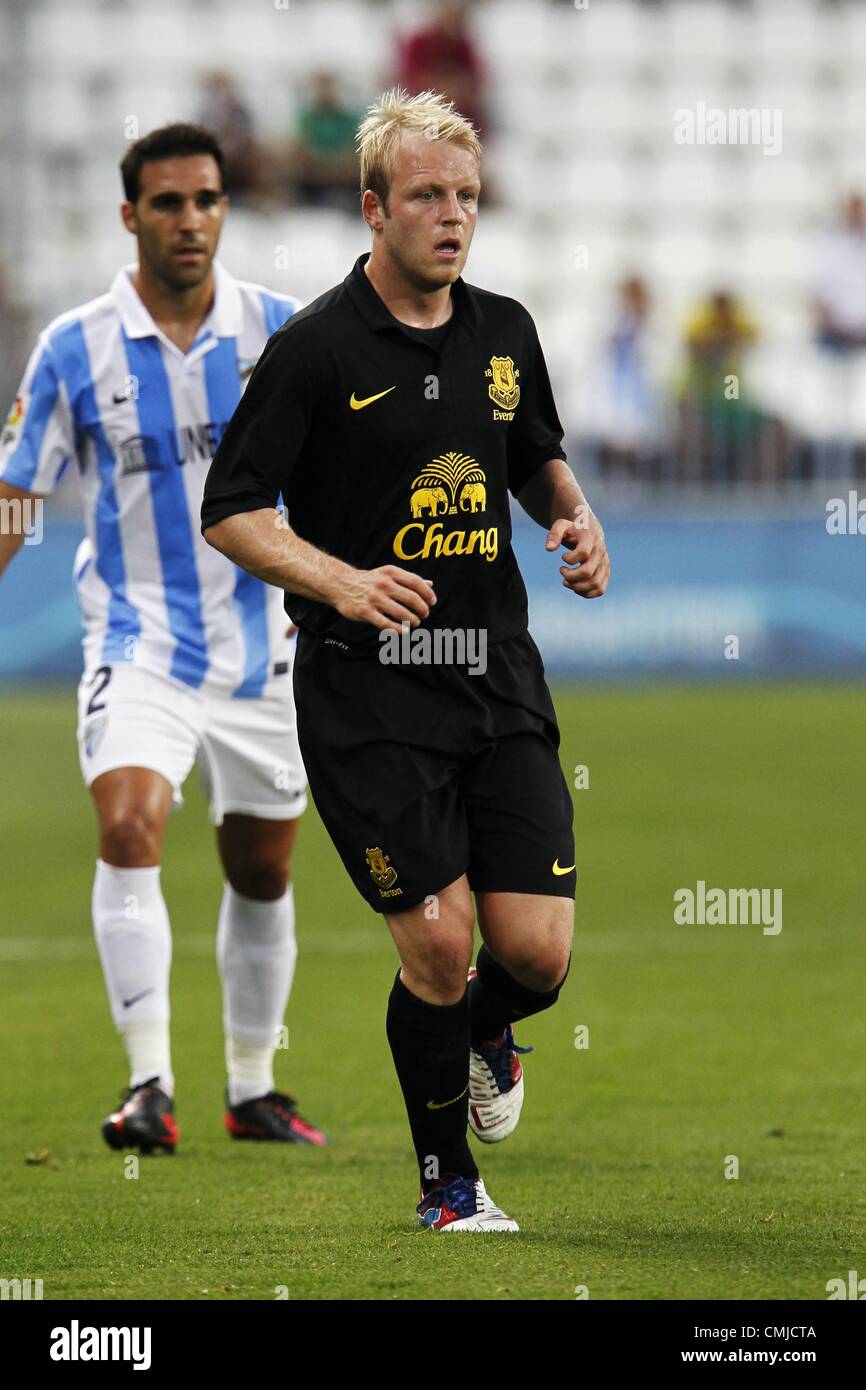 11.08.2012. Malaga, Espagne. Steven Naismith (Everton), pré saison correspond à 'Trofeo Costa del Sol' entre Malaga et Everton, à la Rosaleda Stadium, Malaga, Espagne, le 11 août 2012. Banque D'Images