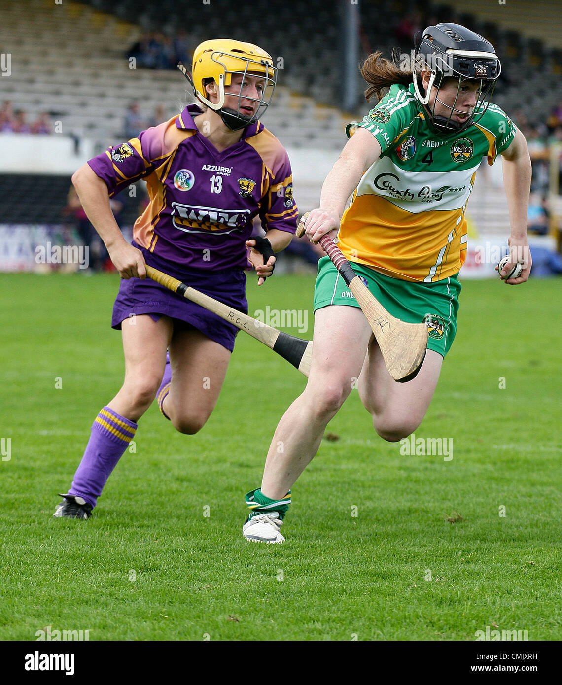 18 Aug 2012 Nowlan Park Kilkenny, Irlande : Wexford contre Offaly Irlande toutes les demi-finales du Championnat senior Camogie 2012 Banque D'Images