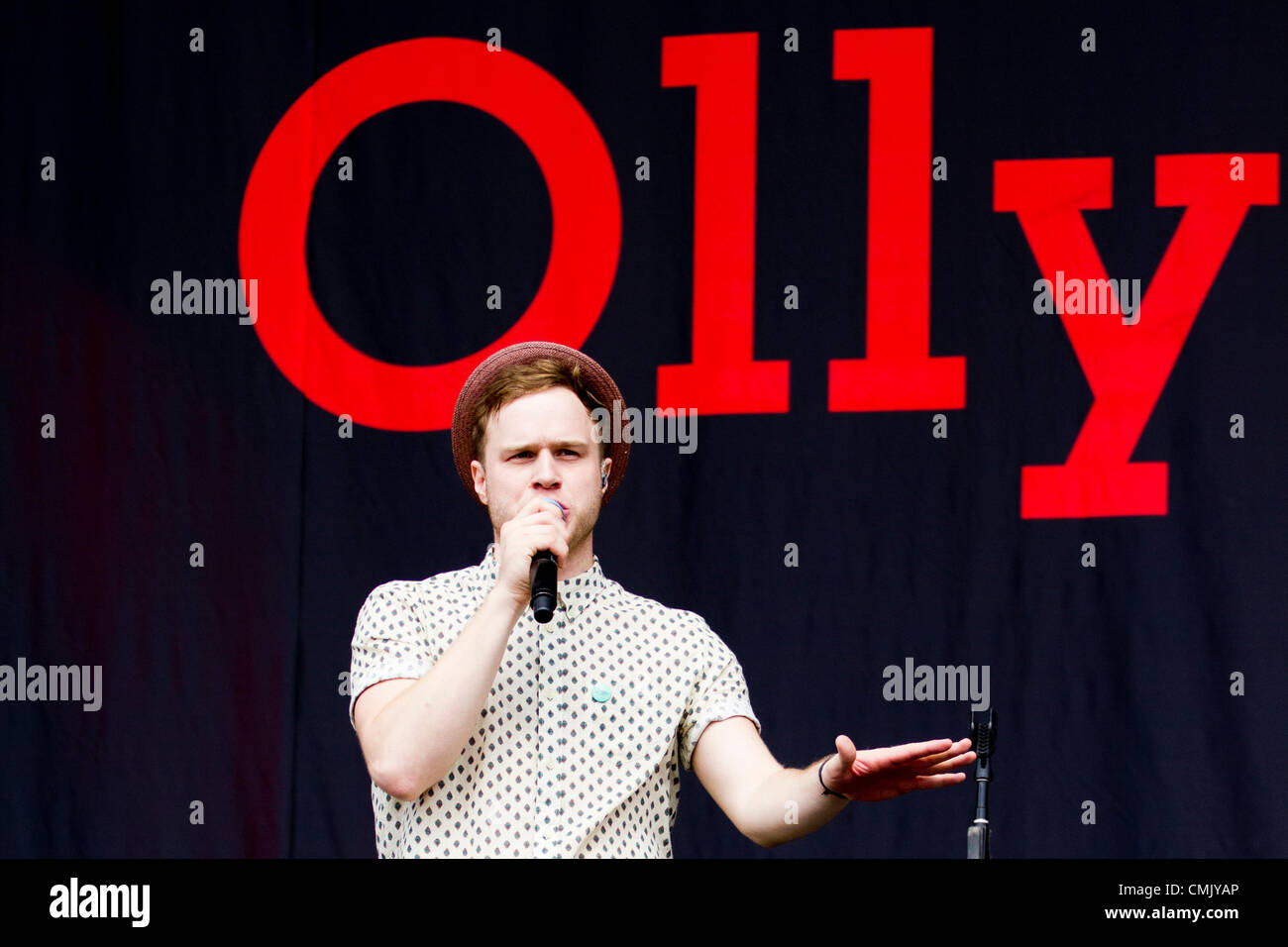 Murrs Olly effectue au V Festival à Chelmsford, 19 août 2012 à Chelmsford, Royaume-Uni Banque D'Images