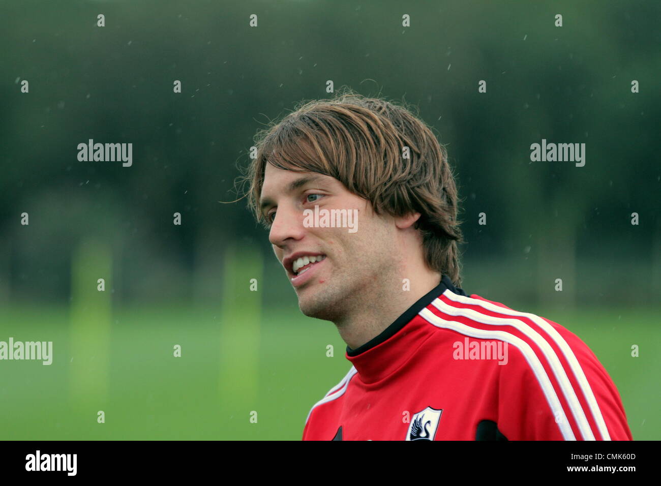 Sur la photo : Michu. Le mardi 21 août 2012 Re : Barclay's Premier League Swansea City Football Club formation à Llandarcy, dans le sud du Pays de Galles, Royaume-Uni. Credit : D Legakis / Alamy Live News Banque D'Images