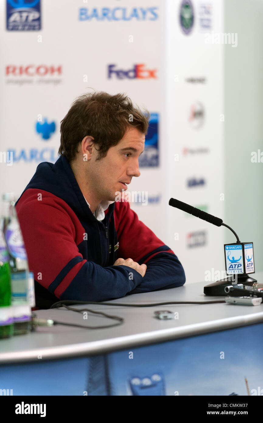 L'O2, Londres, Royaume-Uni. 29Th sep 2013. Richard Gasquet lors de la conférence de presse pour le tournoi Barclays ATP World Tour finals du 4 au 11 novembre 2013 Crédit : Malcolm Park editorial/Alamy Live News Banque D'Images