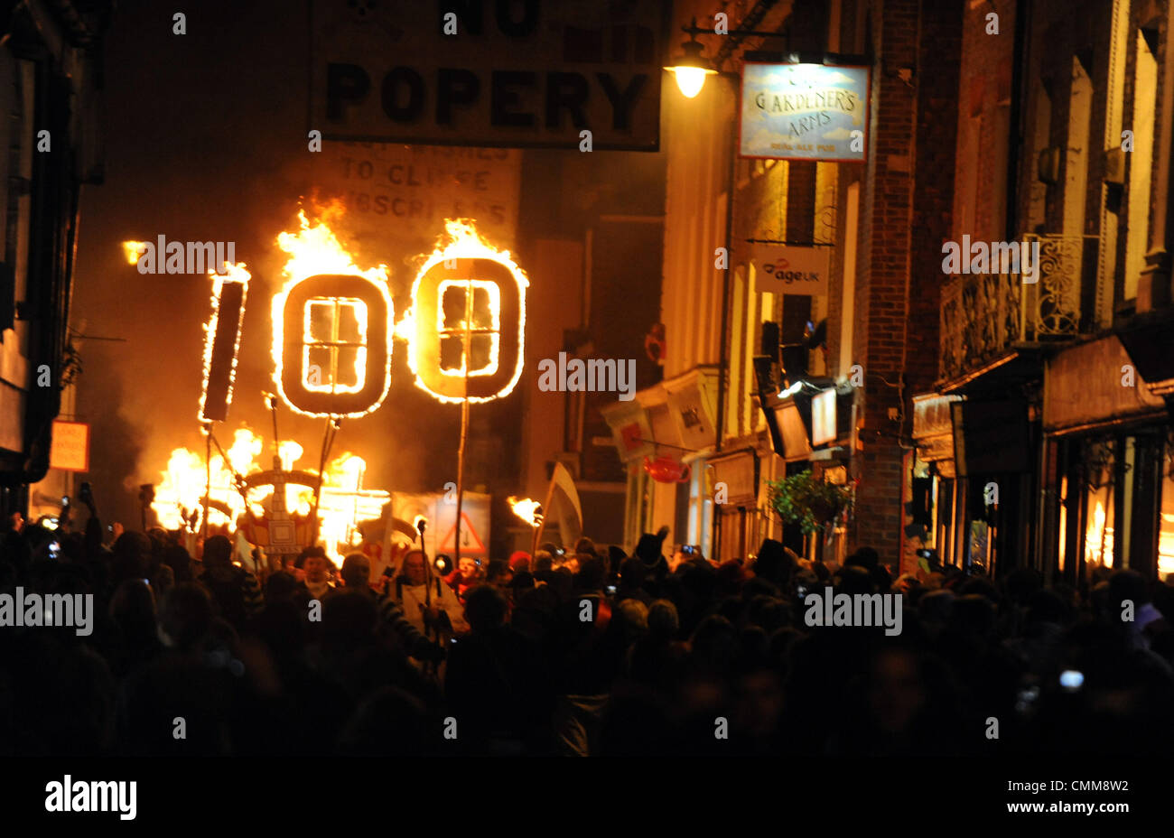 Bonfire Night Lewes Sussex UK Célébrations Banque D'Images