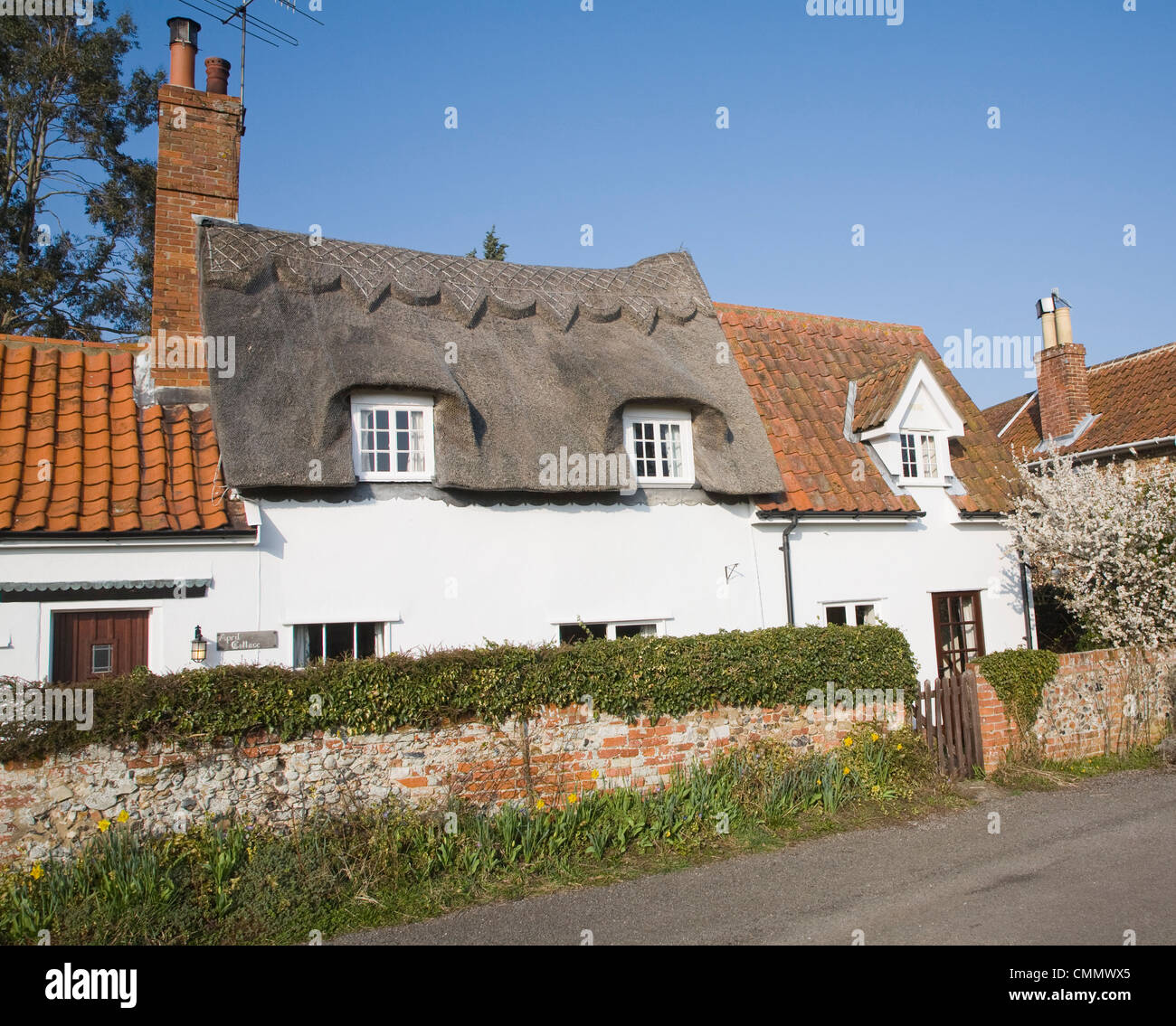 Joli village cottage Marlesford, Suffolk, Angleterre Banque D'Images