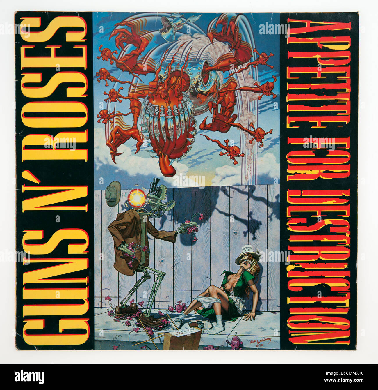Guns N' Roses, Appetite For Destruction couverture de l'album Banque D'Images
