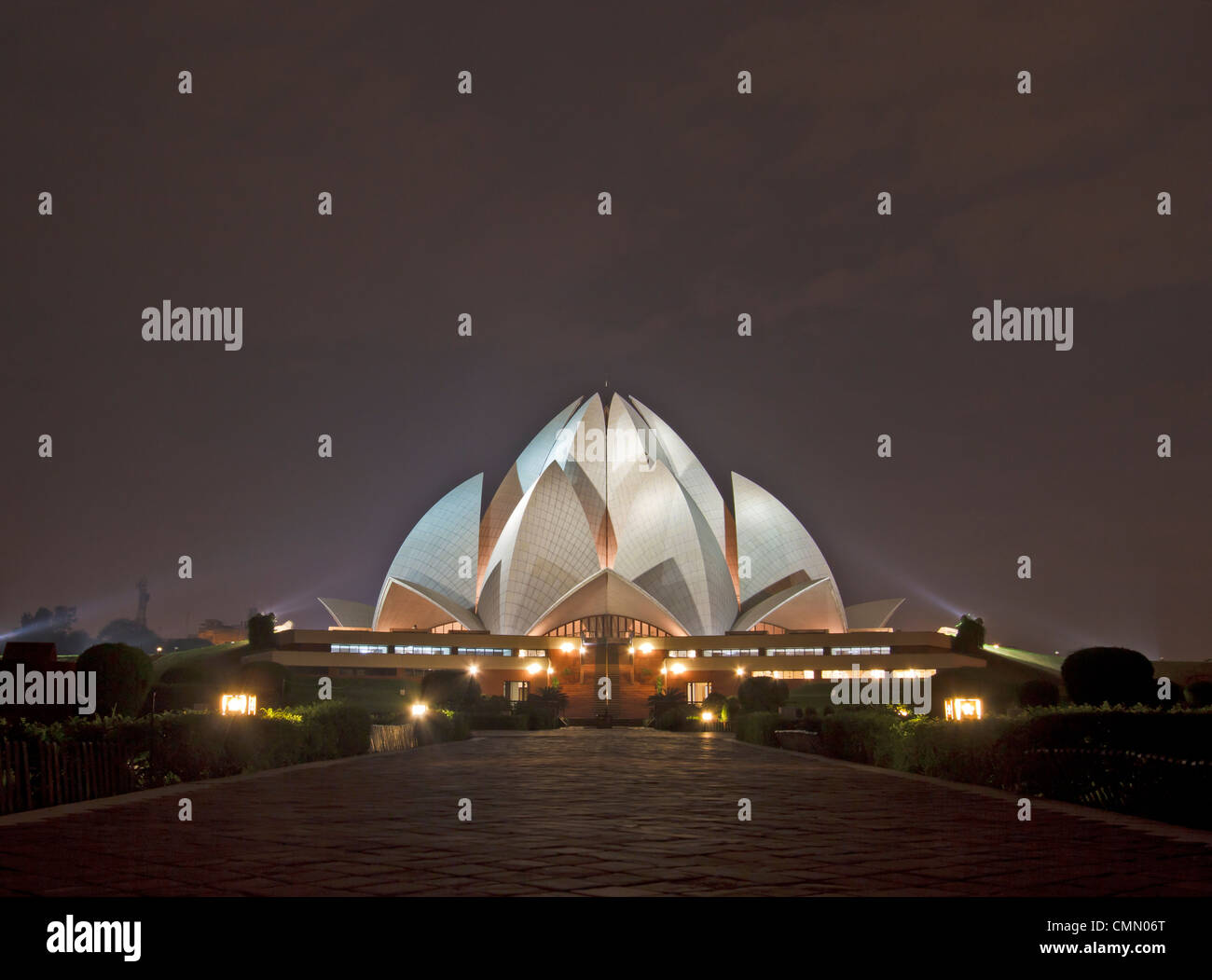 Le Temple du Lotus de la Foi bahá'íe à New Delhi, en Inde. Banque D'Images