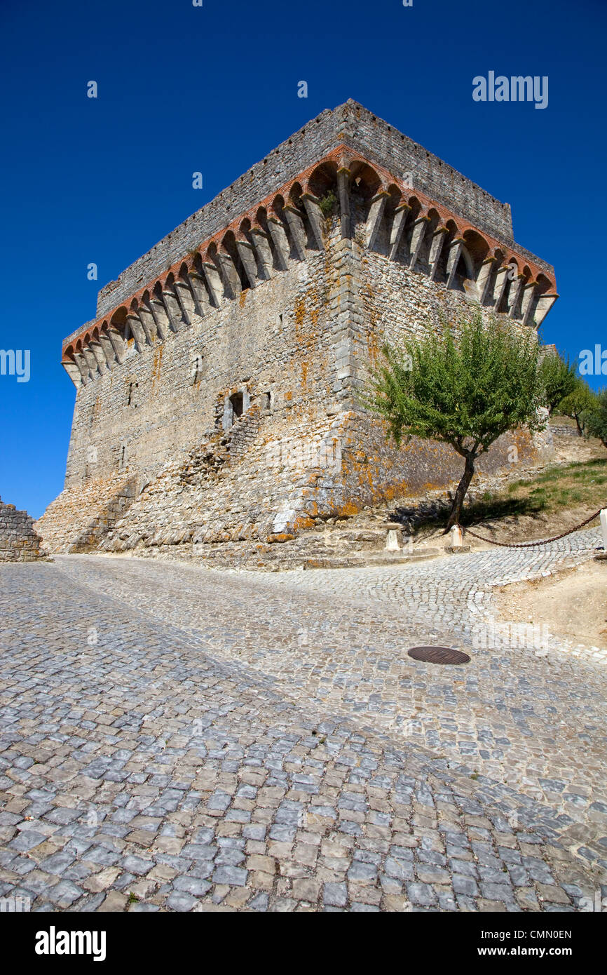 Ourem vieux château en haut de la colline, dans le centre du Portugal Banque D'Images