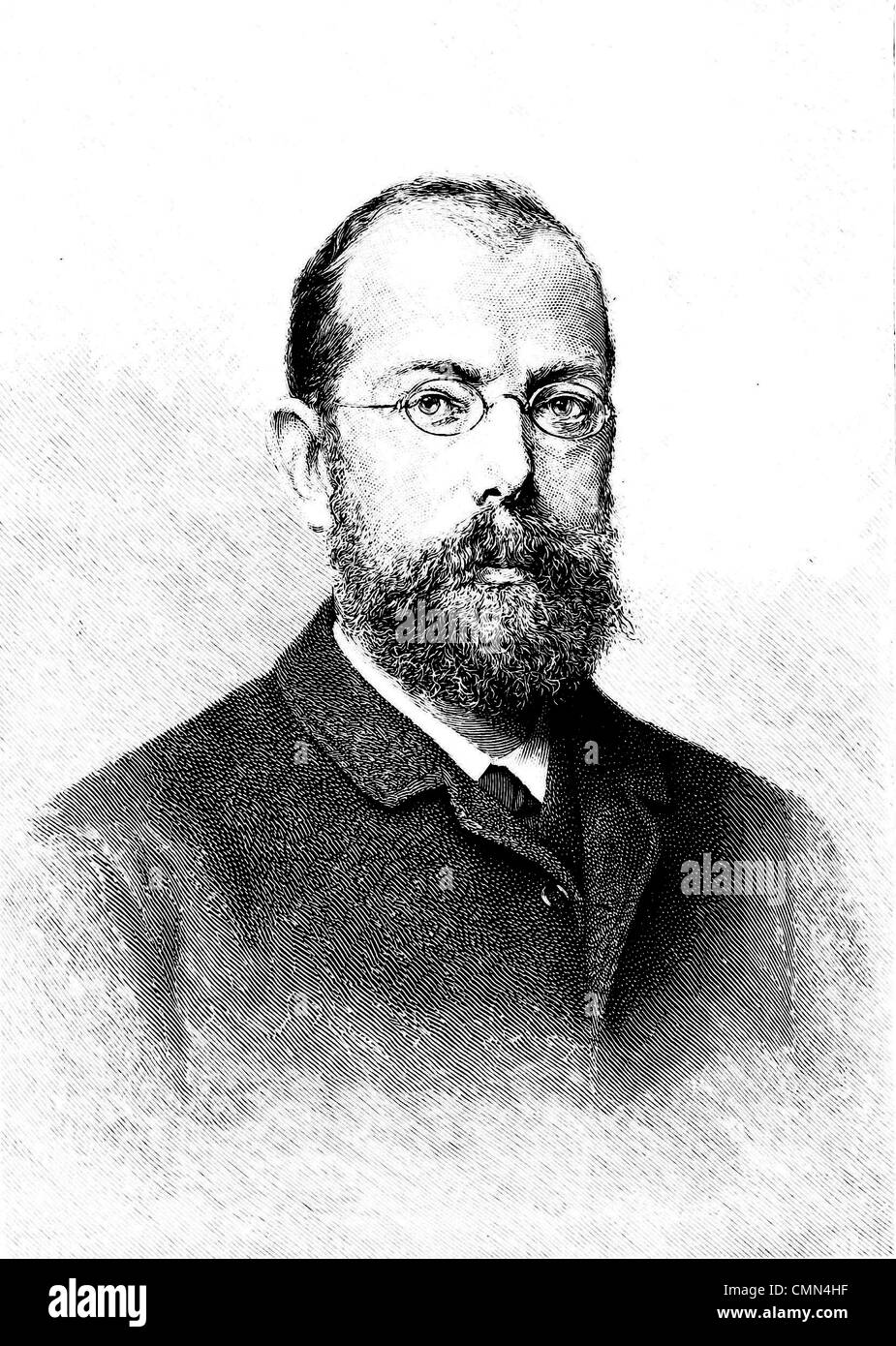 ROBERT KOCH (1843-1910) médecin Allemand qui a isolé l'anthrax, le choléra et la tuberculose les bactéries Banque D'Images
