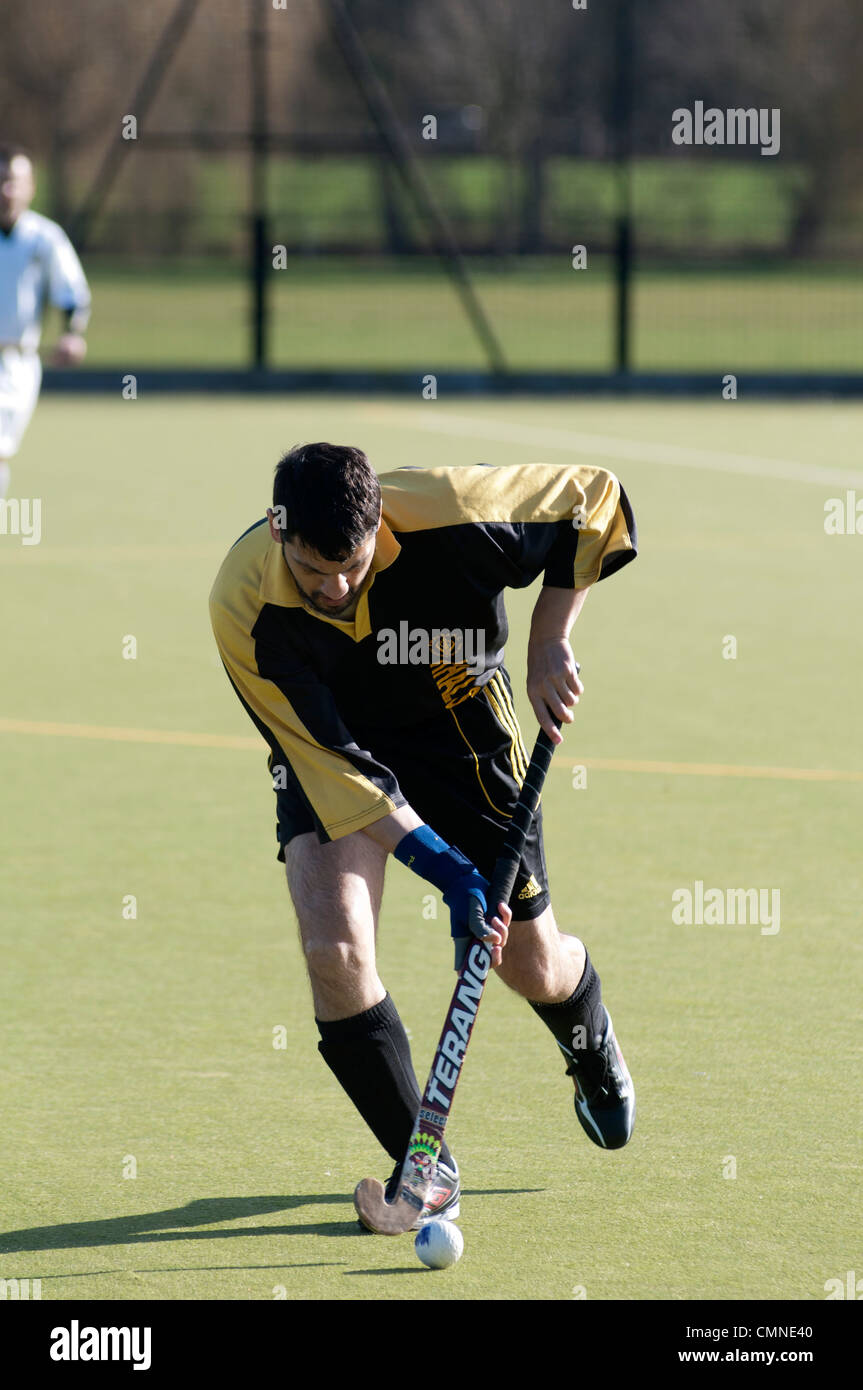 Joueur de hockey club Banque D'Images