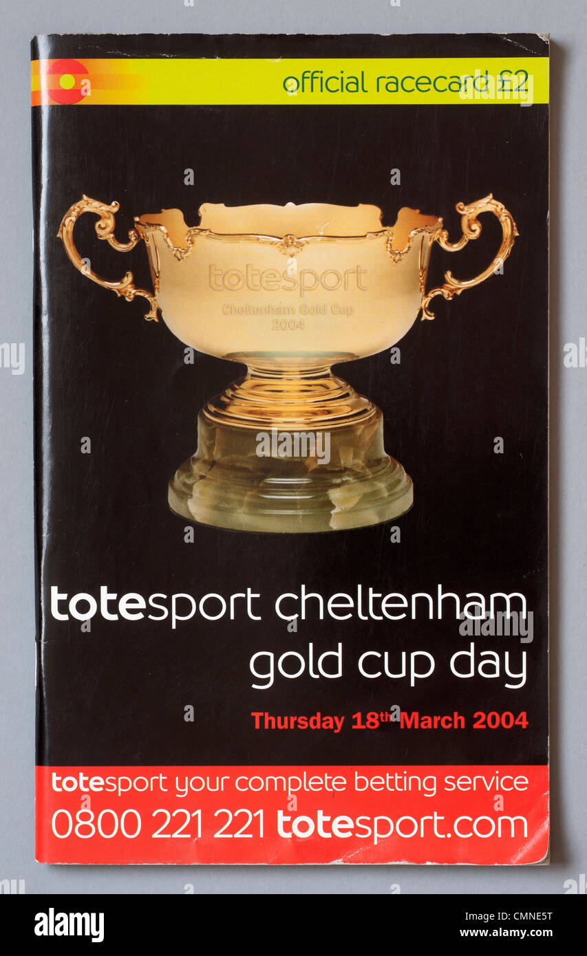 Cheltenham Festival racecard 2004 Banque D'Images