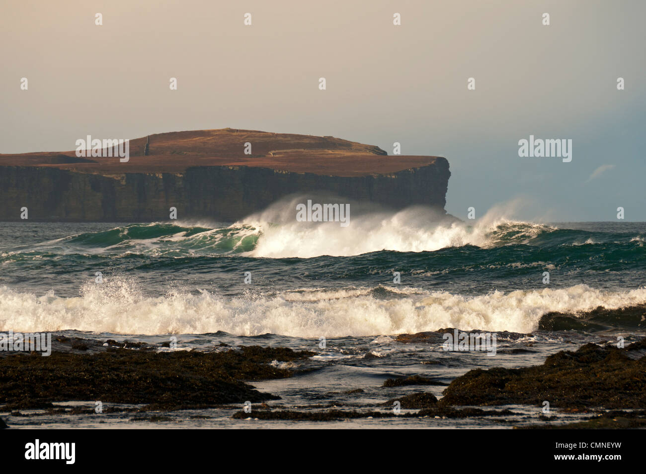 Dunnett Head, le point le plus au nord du continent britannique, Caithness, Ecosse, Royaume-Uni Banque D'Images