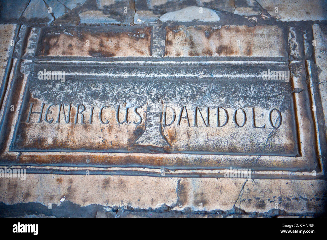Tombe de Enrico Dandolo, le Doge de Venise qui a dirigé la quatrième croisade sac de Constantinople en 1204 Sainte-sophie Istanbul Banque D'Images