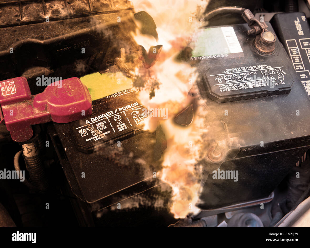 explosion de la batterie Photo Stock - Alamy