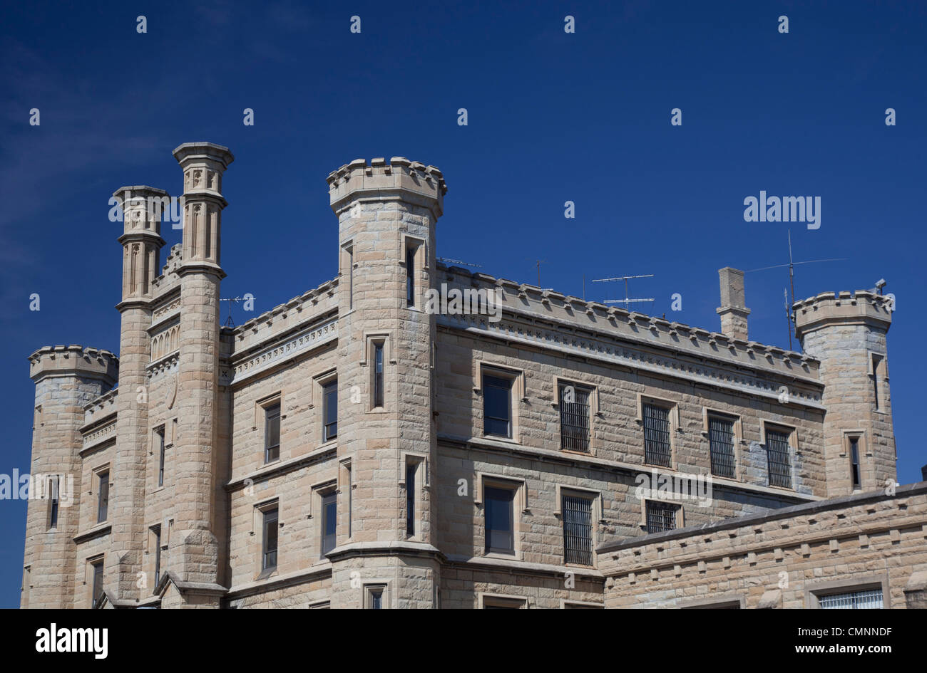 Joliet, Illinois - Le Centre correctionnel de Joliet, une prison qui a ouvert en 1858 et fermé en 2002. Banque D'Images