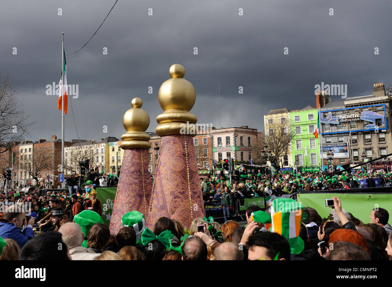 Le jour de la Saint Patrick à Dublin Banque D'Images