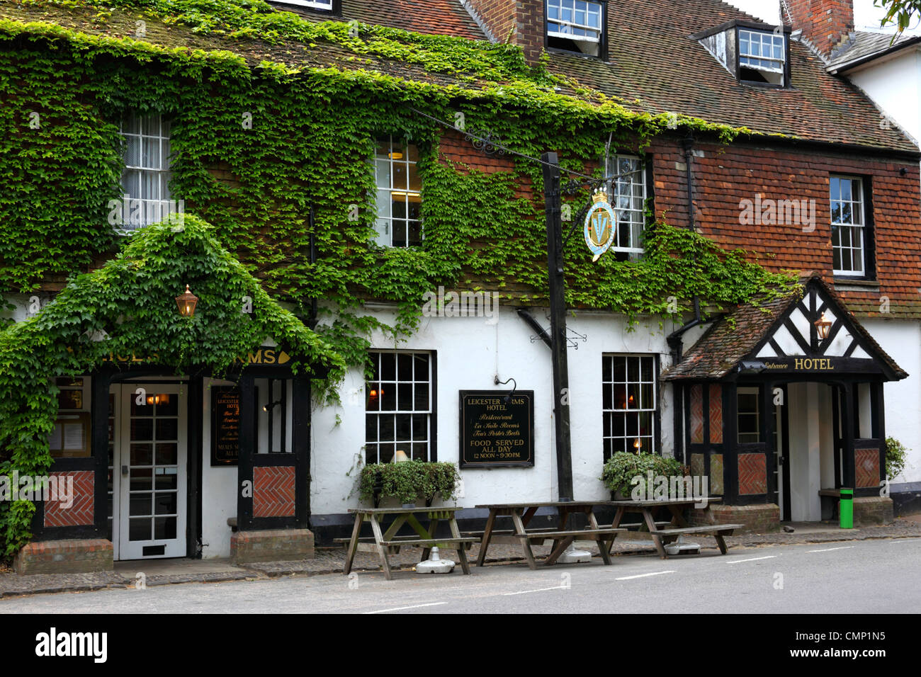 Le Leicester Arms , un hôtel historique datant du 16e siècle et la maison , , , Angleterre Kent Penshurst Banque D'Images