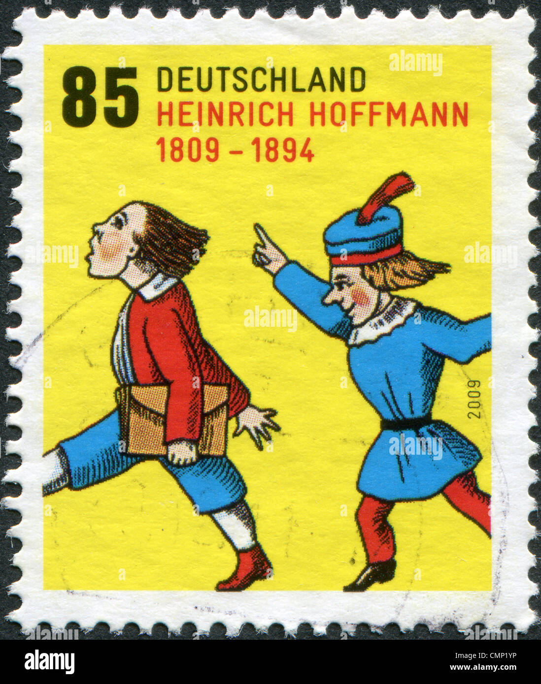 Dédié à l'occasion du 200e anniversaire de Heinrich Hoffmann, dépeint une scène d'un livre pour enfants Struwwelpeter, vers 2009 Banque D'Images
