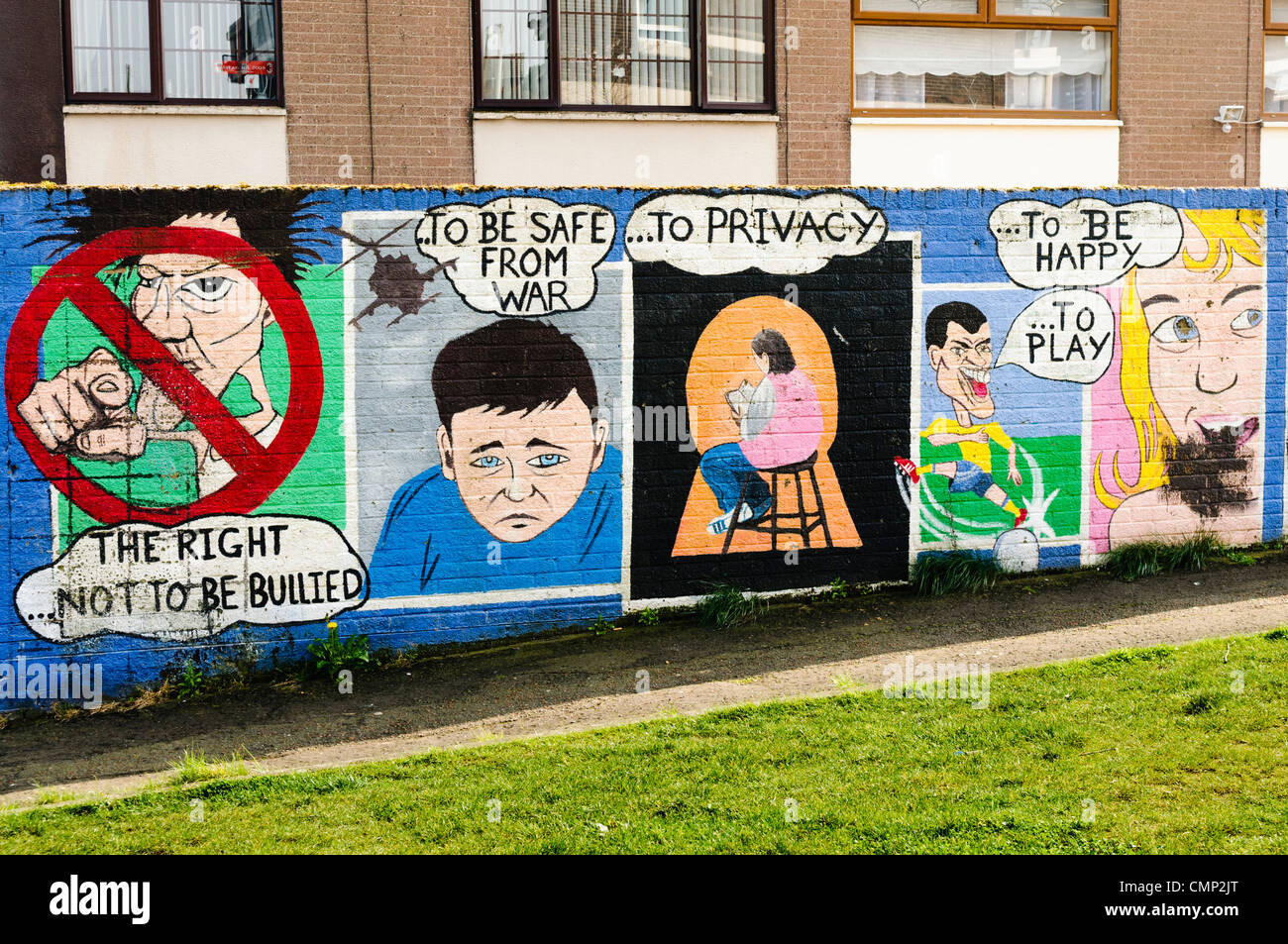 Murale pour les droits des enfants Banque D'Images