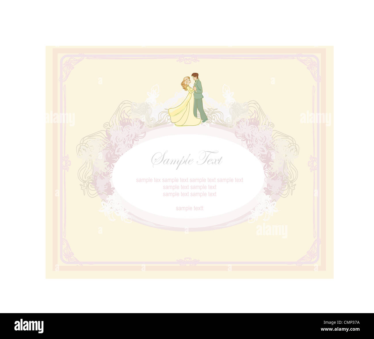 Ballroom dancers - invitation Banque D'Images